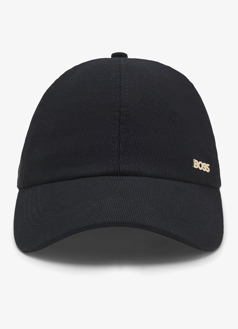 BOSS Dames Pet in katoenblend in de kleur Zwart