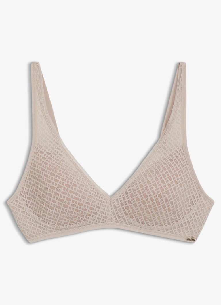 BOSS Dames Bralette met kant in de kleur Beige