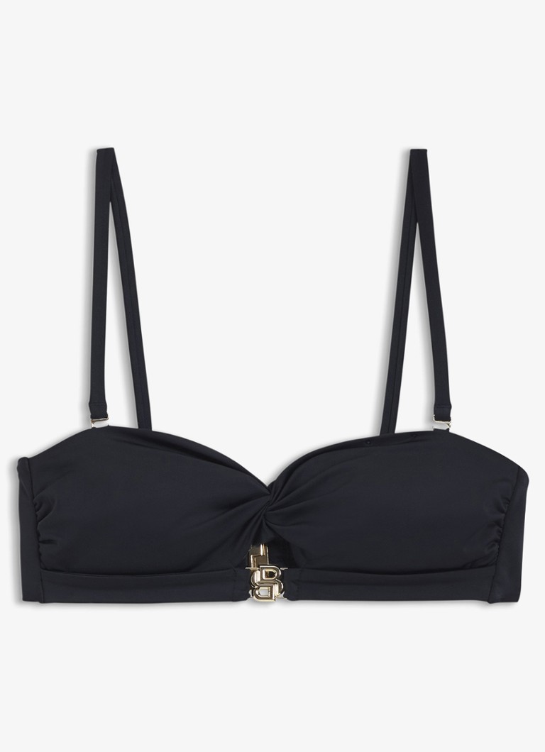 BOSS Dames Bikinitop met logo in de kleur Donkerblauw
