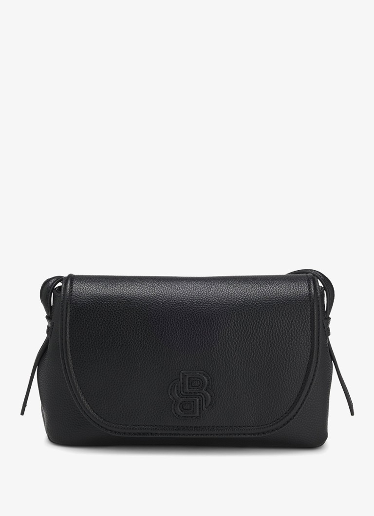 BOSS Dames Crossbodytas van leer in de kleur Zwart