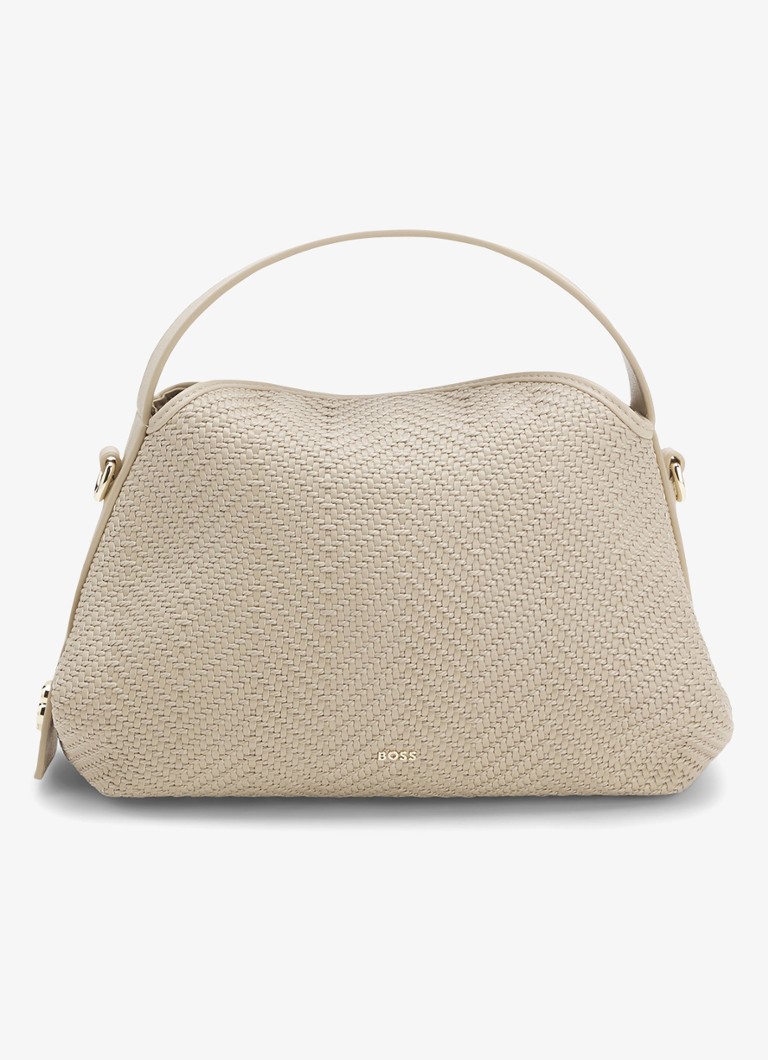BOSS Dames Crossbodytas met logo in de kleur Beige