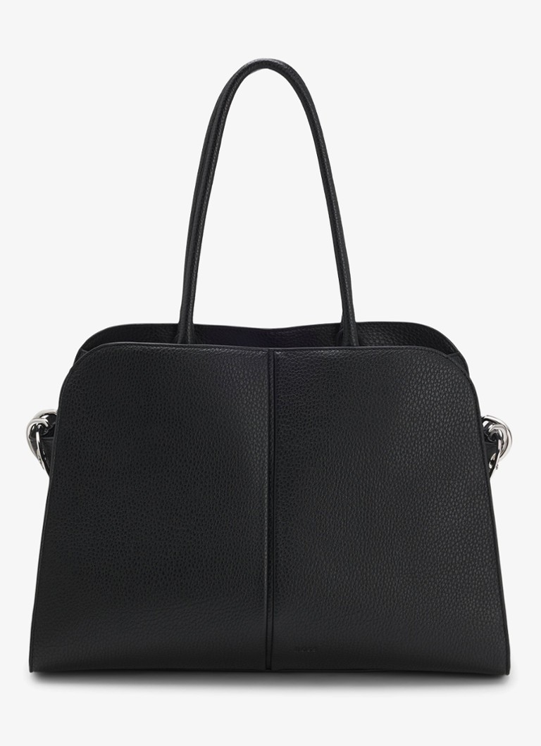 BOSS Dames Shopper van imitatieleer in de kleur Zwart