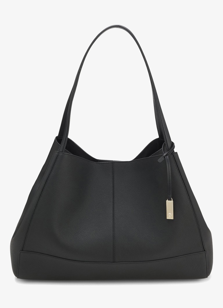 BOSS Dames Shopper van leer met uitneembaar etui in de kleur Zwart