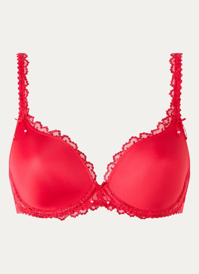 Marie Jo Dames Jane voorgevormde bh met kralendecoratie in de kleur Rood