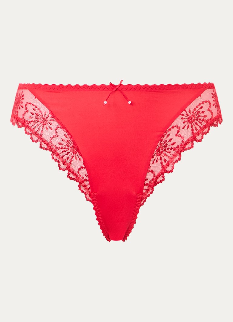 Marie Jo Dames Jane slip met borduring in de kleur Rood