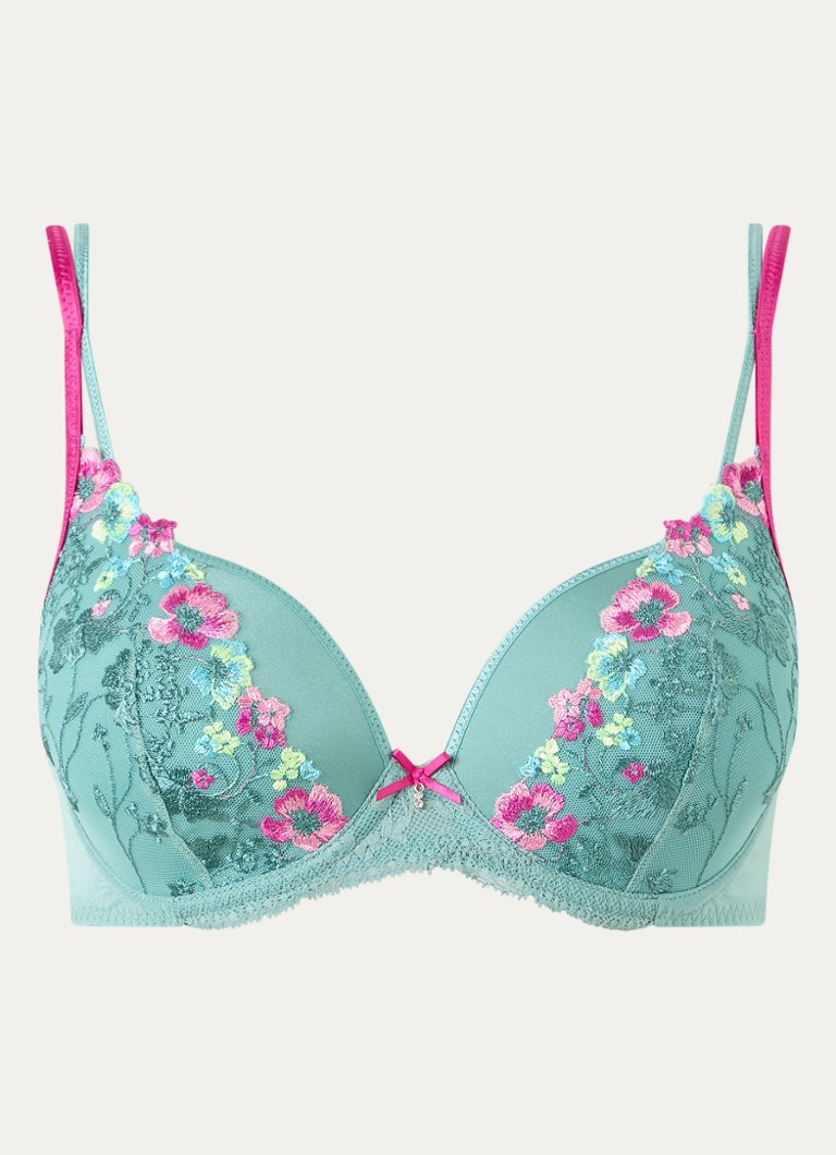 Marie Jo Dames Lizelot voorgevormde beugel bh met overlay van kant in de kleur Zeegroen