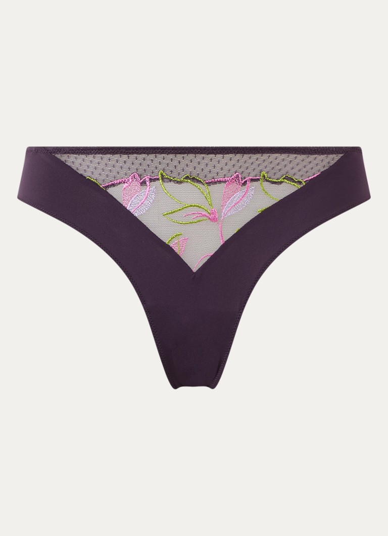 Marie Jo Dames Loish slip met borduring in de kleur Paars