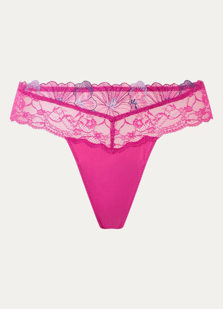 Marie Jo Dames Noemy tanga met kant in de kleur Donkerroze