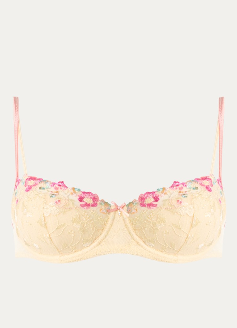 Marie Jo Dames Lizelot balconette bh met overlay van kant in de kleur Lichtgeel