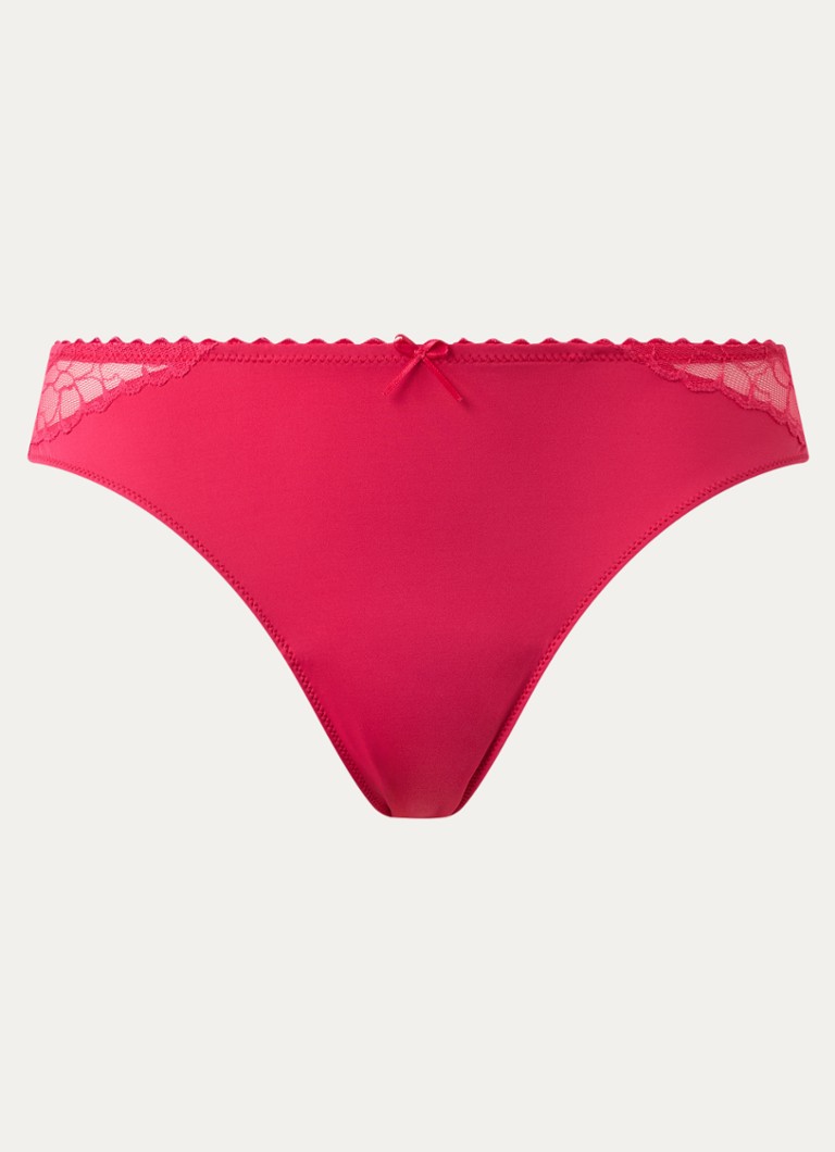 Marie Jo Dames Azelie slip met kant in de kleur Koraalrood