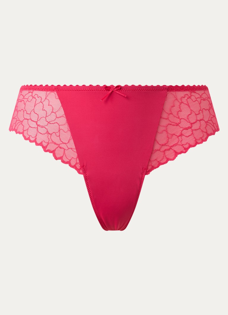 Marie Jo Dames Azelie tanga met kant in de kleur Koraalrood