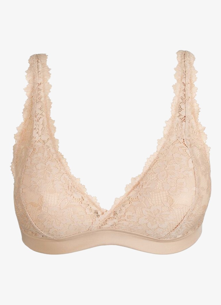 Marie Jo Dames Soft Studio voorgevormde bralette met overlay van kant in de kleur Beige