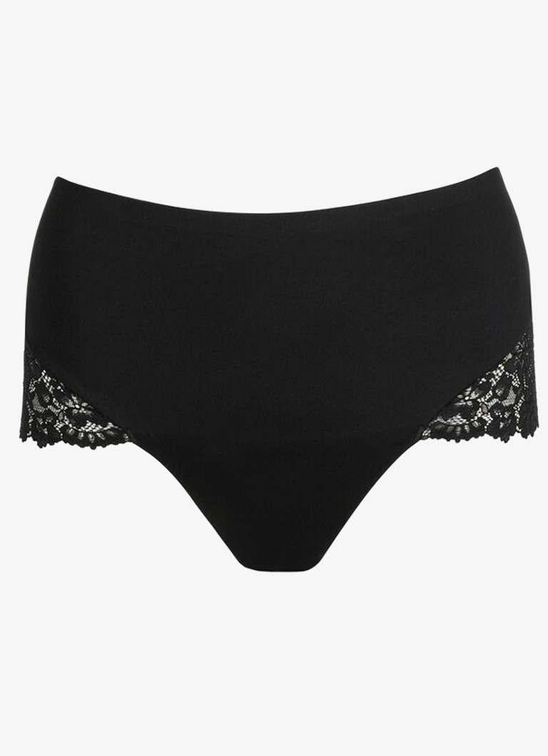 Marie Jo Dames Soft Studio high waisted slip met kant in de kleur Zwart