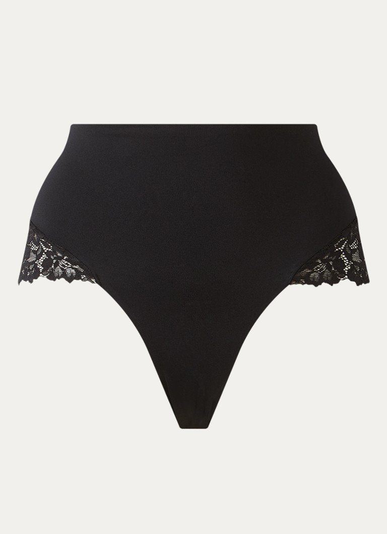 Marie Jo Dames Soft Studio high waisted slip met kant in de kleur Zwart