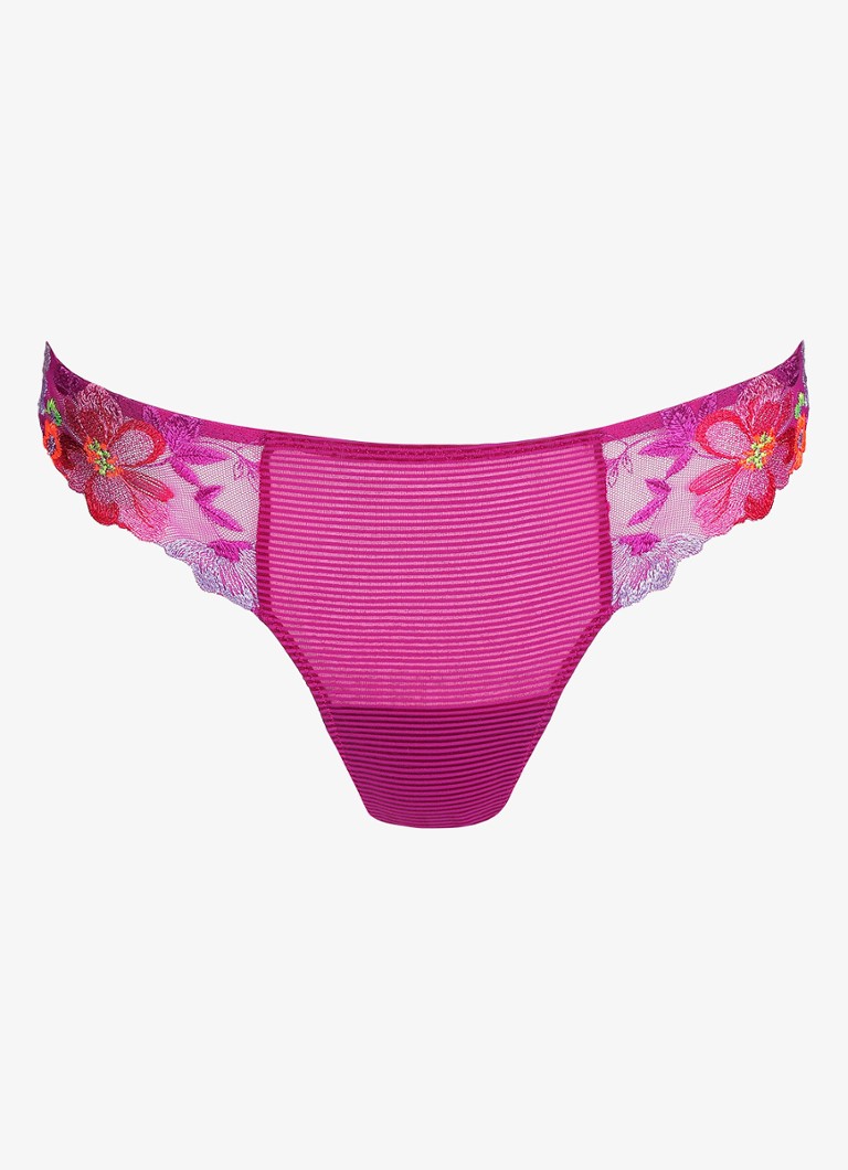 Marie Jo Dames Odilly string van mesh en kant in de kleur Paars
