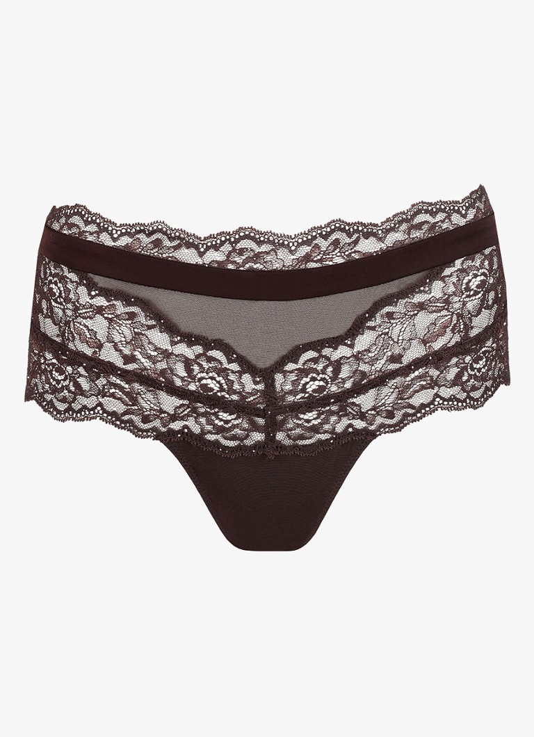 Marie Jo Dames Musea shorty met pailletten in de kleur Donkerbruin