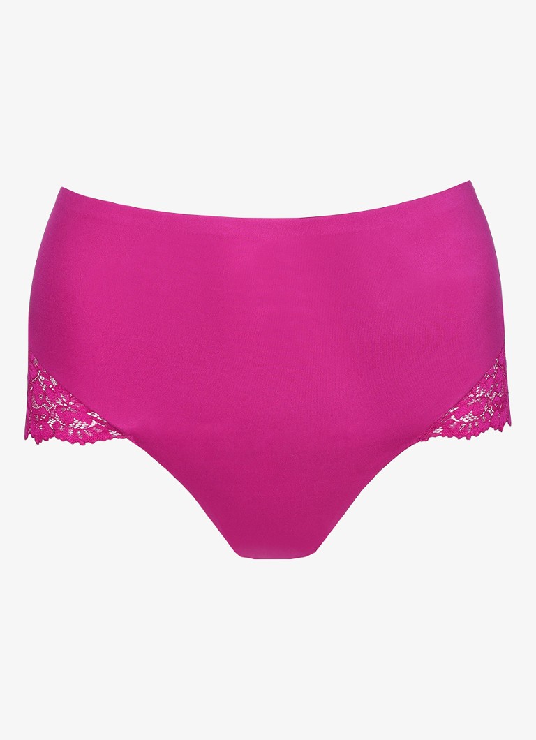 Marie Jo Dames Soft Studio high waisted slip met kant in de kleur Oudroze
