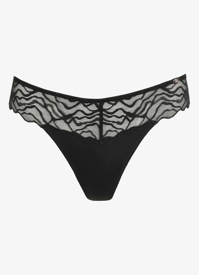 Marie Jo Dames Nillo string met mesh in de kleur Zwart