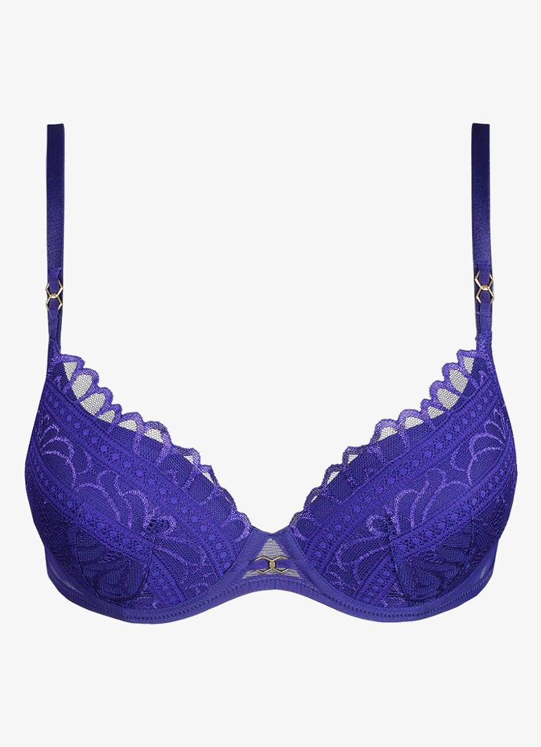 Marie Jo Dames Cerina voorgevormde beugel bh met kant in de kleur Donkerblauw
