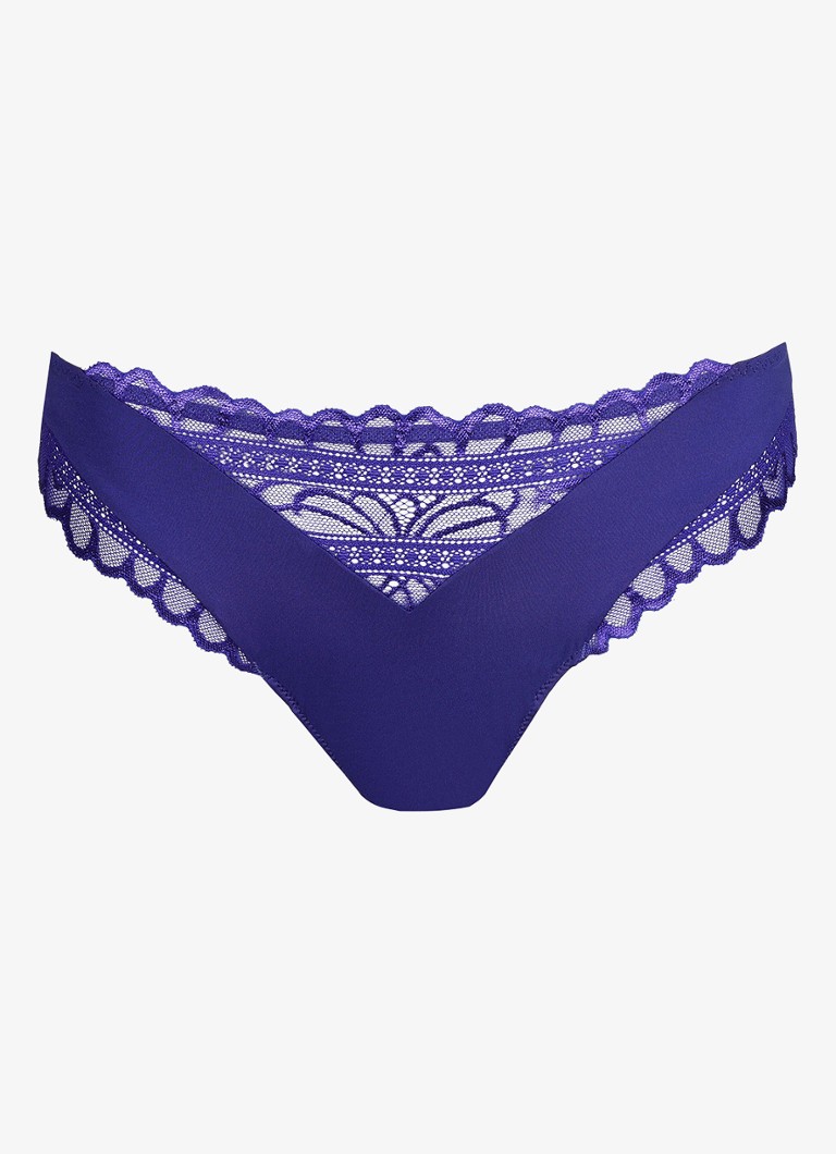 Marie Jo Dames Cerina slip met kant in de kleur Donkerblauw
