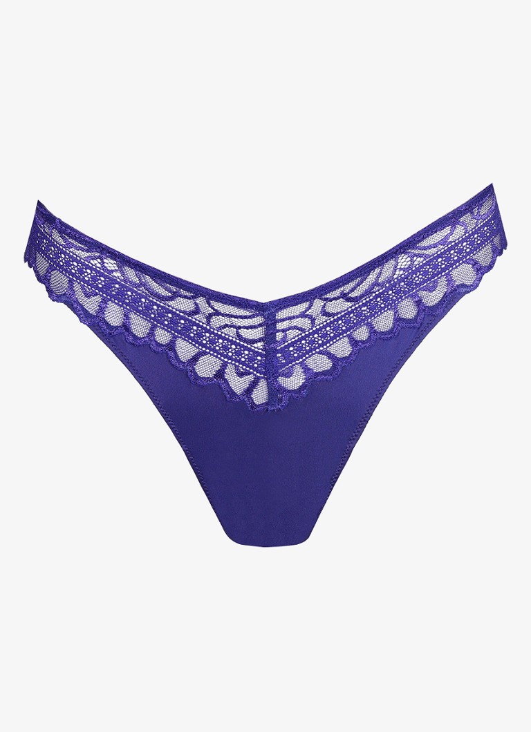 Marie Jo Dames Cerina string met kant in de kleur Donkerblauw