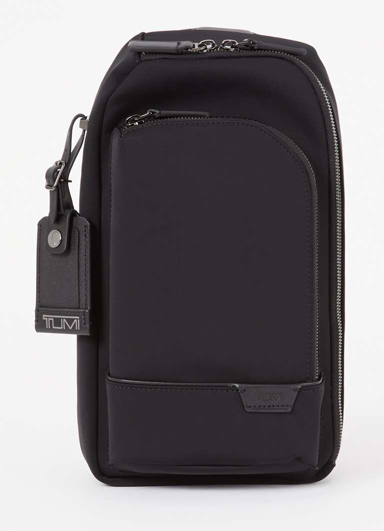 TUMI Harrison Gregory Sling crossbodytas met leren details Zwart - Deal