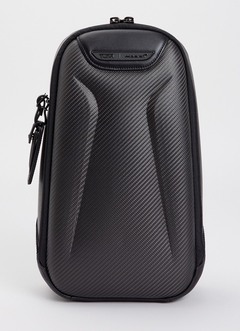 TUMI McLaren Torque Sling crossbodytas met leren details Donkergrijs - Deal