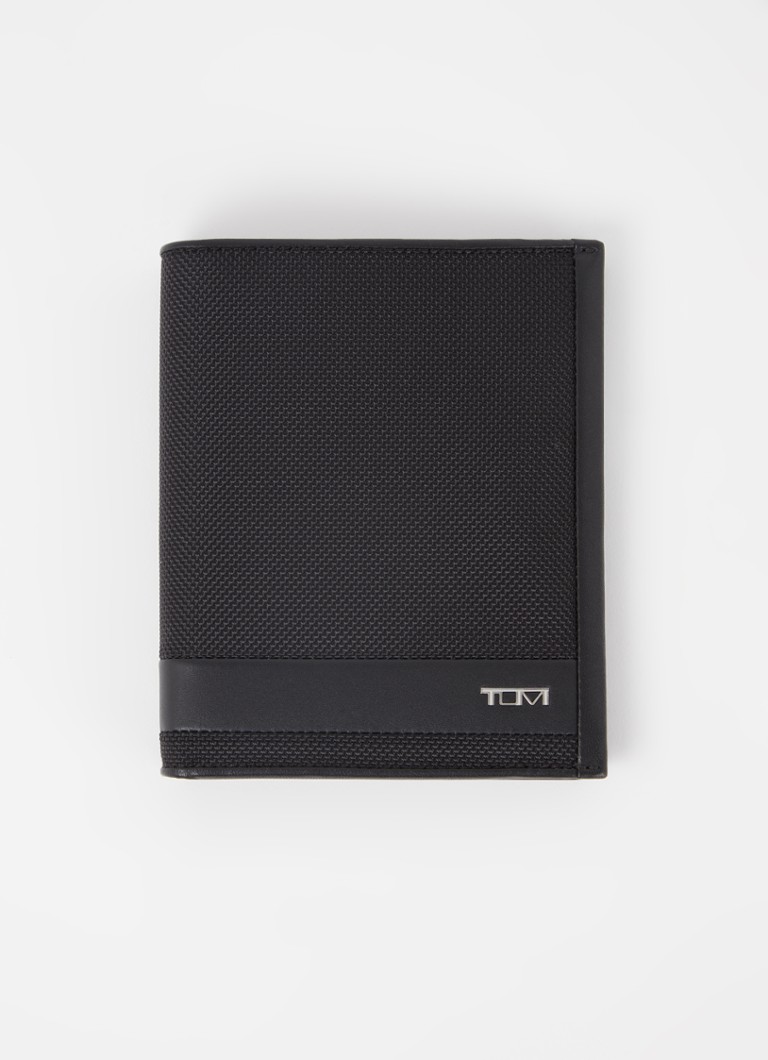 TUMI Alpha paspoortetui met leren details Zwart - Deal