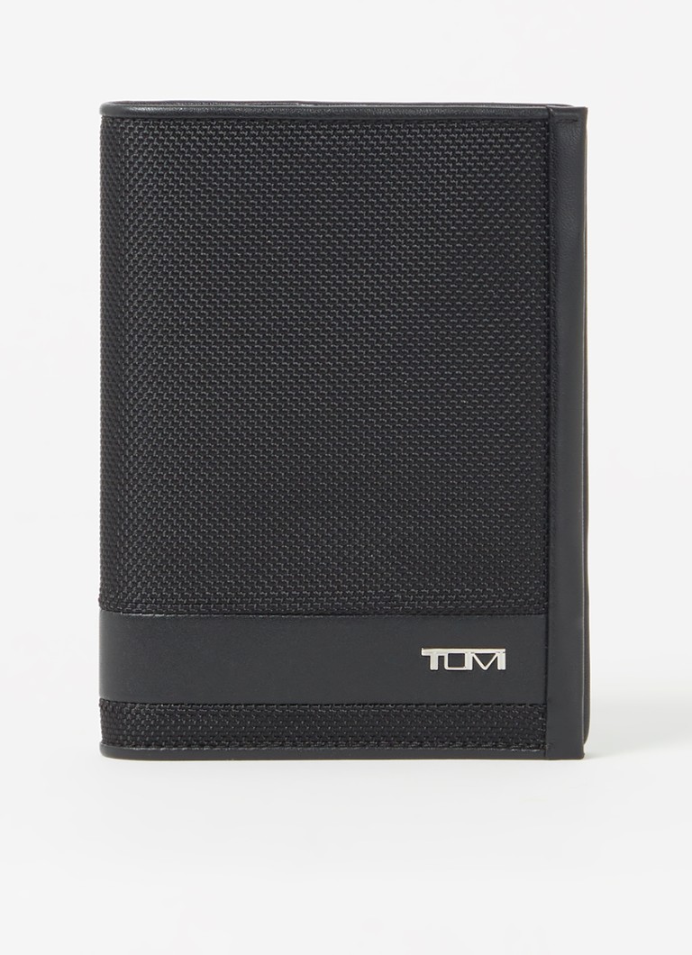 TUMI Alpha paspoortetui met leren details Zwart - Deal