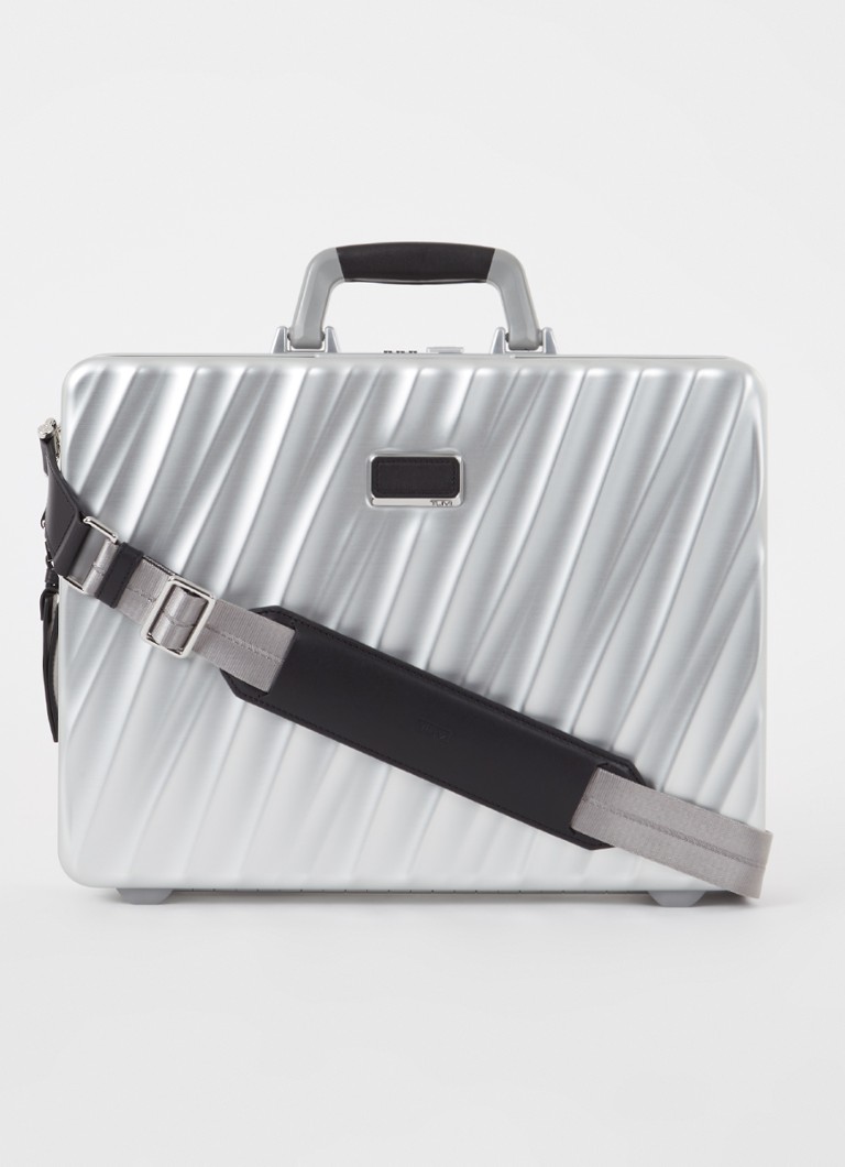 TUMI 19 Degree businesstas van aluminium met afneembare schouderriem Zilver - Deal