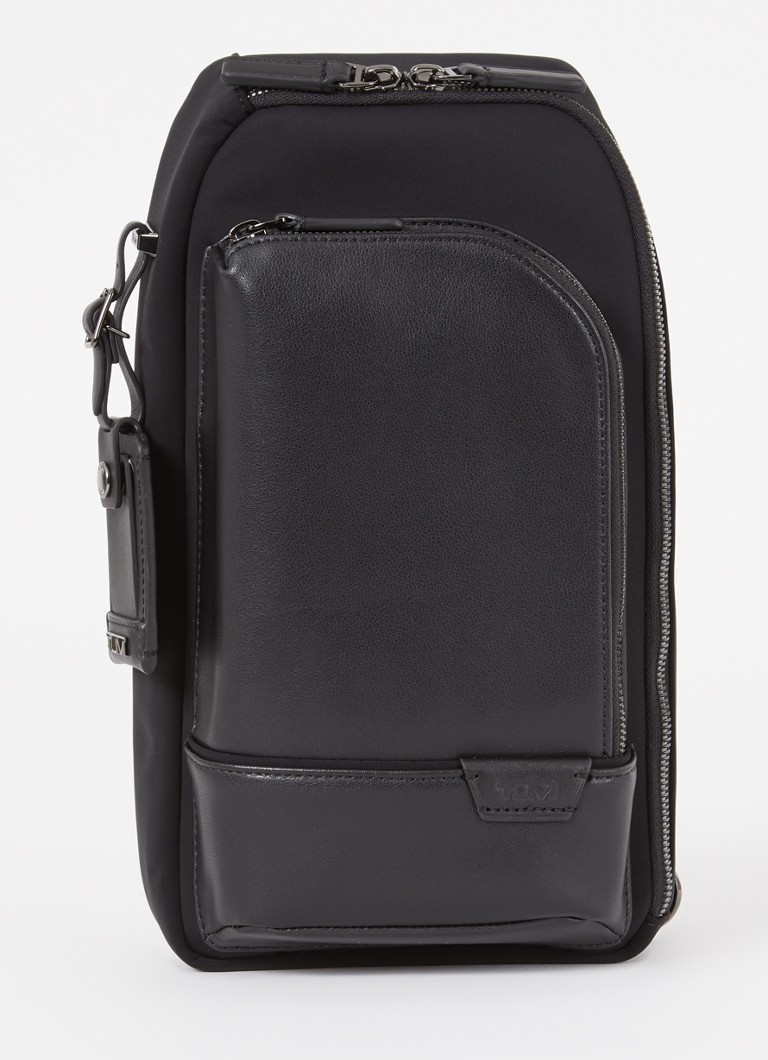 TUMI Harrison Gregory Sling crossbodytas met leren details Zwart - Deal