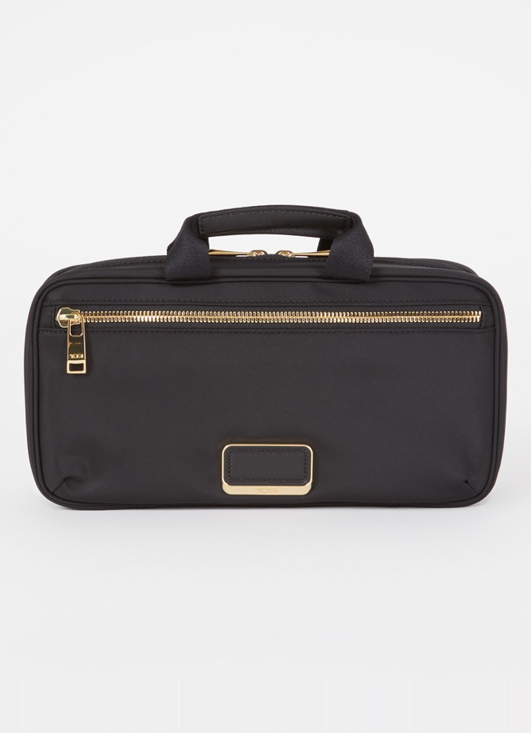 TUMI Voyageur Madaline Small make-up tas met logo Zwart - Deal