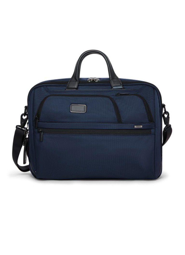TUMI Alpha Large businesstas met 17 inch laptopvak Donkerblauw - Deal