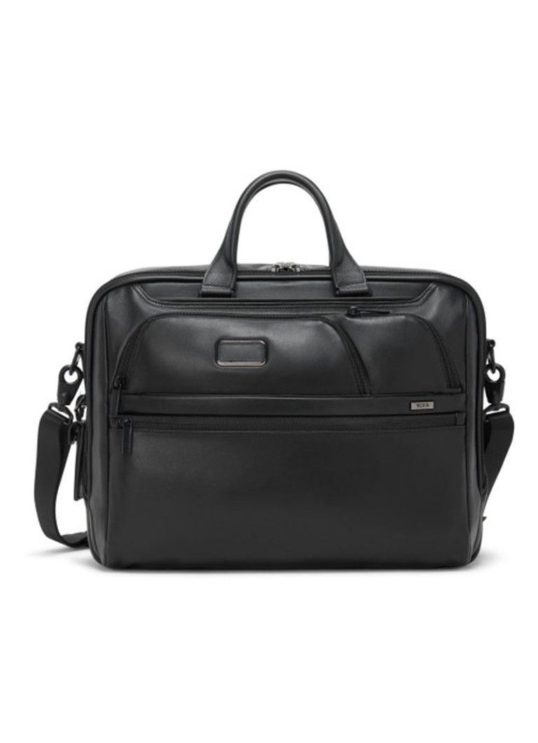 TUMI Alpha Large businesstas met 17 inch laptopvak Zwart - Deal