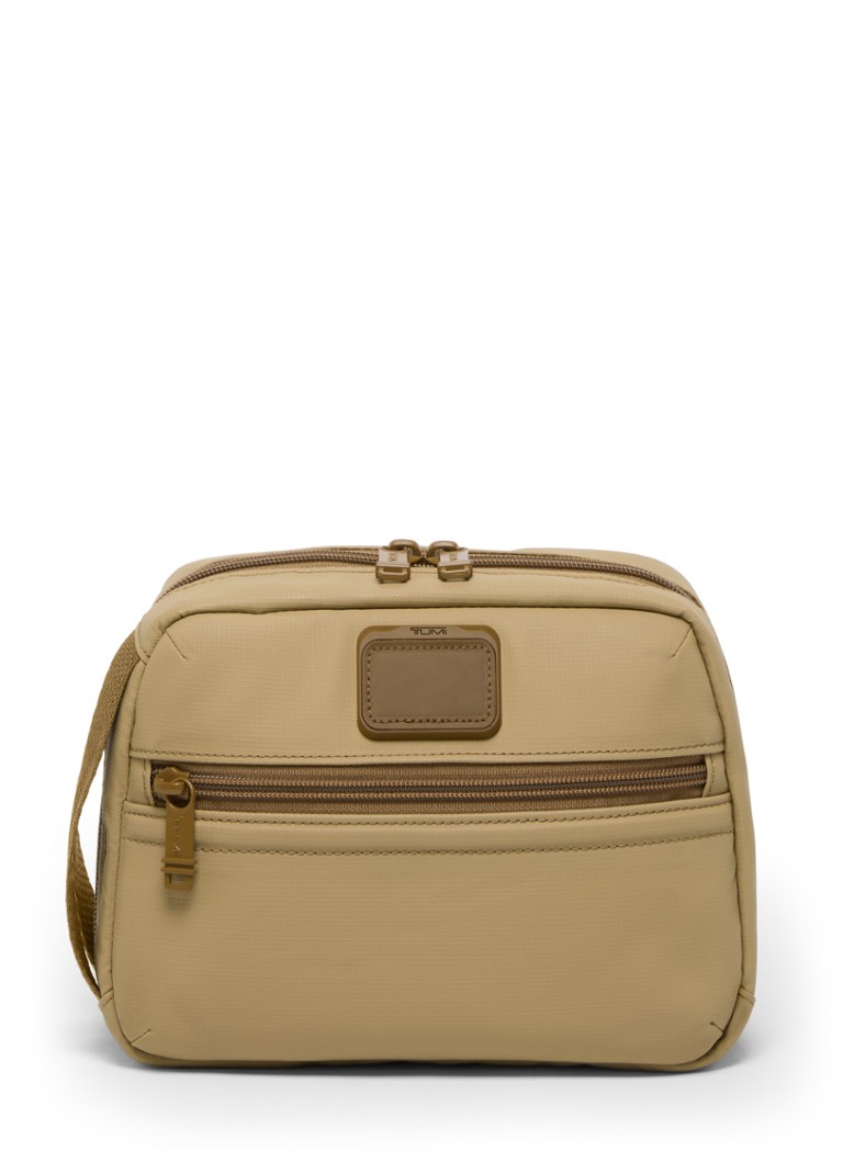 TUMI Response toilettas met leren details Khaki - Deal