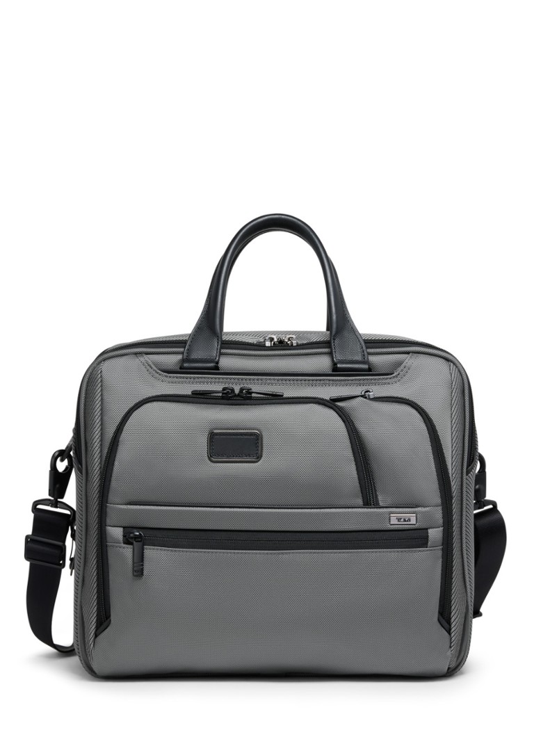 TUMI Alpha vergrootbare businesstas met 15 inch laptopvak Grijs - Deal