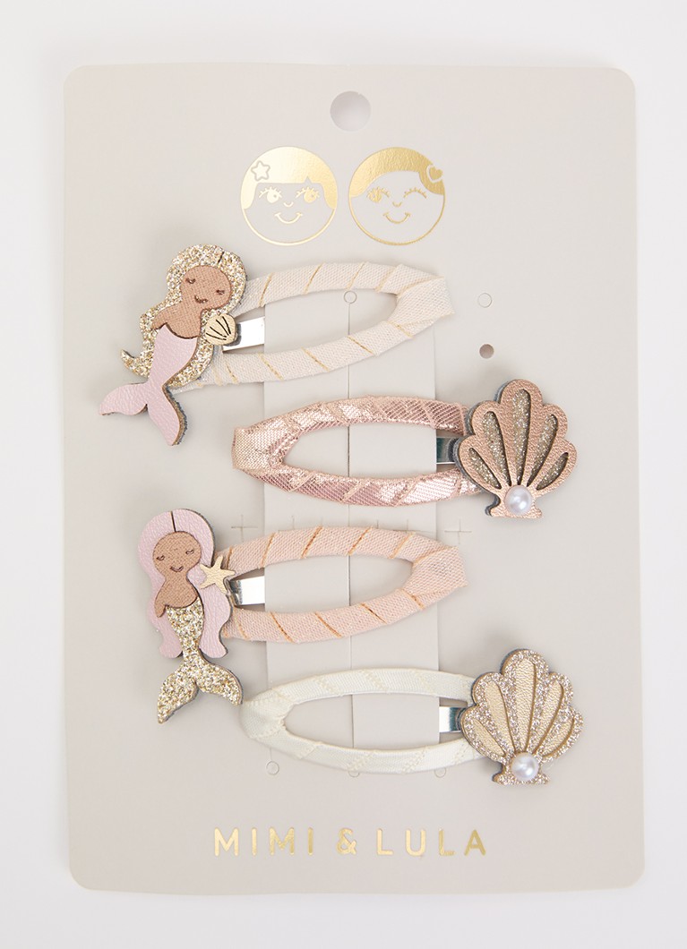 Mimi & Lula Meisjes Mermaid haarclip in set van 4