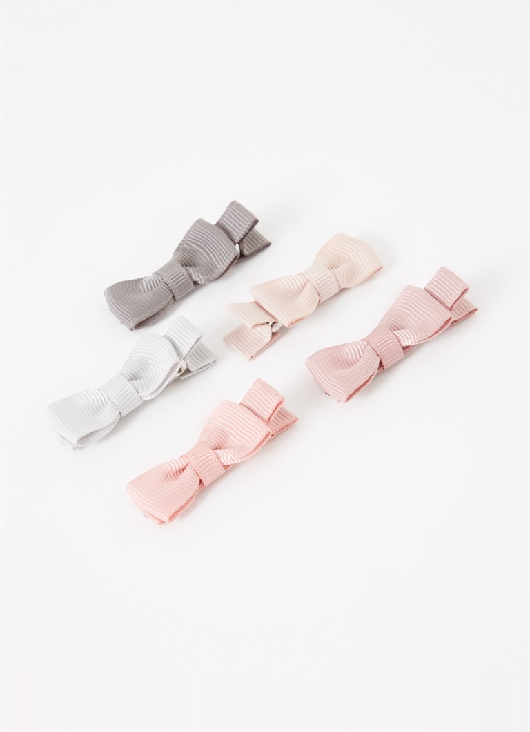 Mimi & Lula Meisjes Martha Bow haarclip in set van 5 in de kleur Oudroze, maat: ONE SIZE