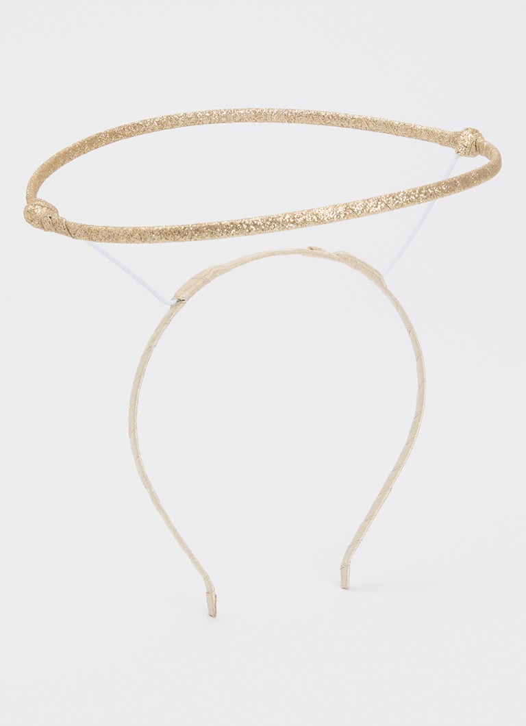 Mimi & Lula Meisjes Angel Halo haarband met applicatie en glitter in de kleur Goud, maat: PK 6