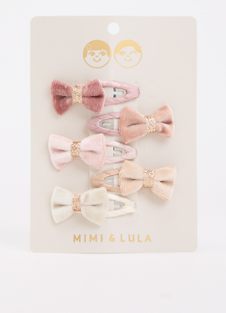 Mimi & Lula Meisjes Velvet Tinkerbel haarclips in 5-pack
