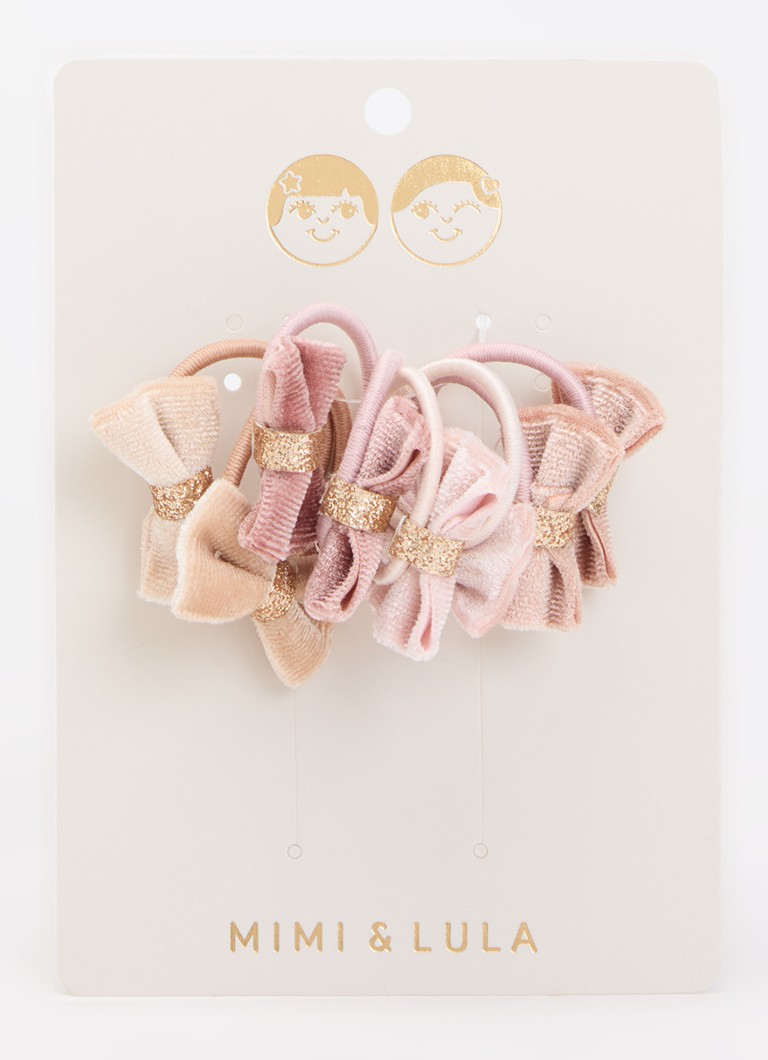 Mimi & Lula Meisjes Velvet Tinkerbell haarelastiekjes in 8-pack