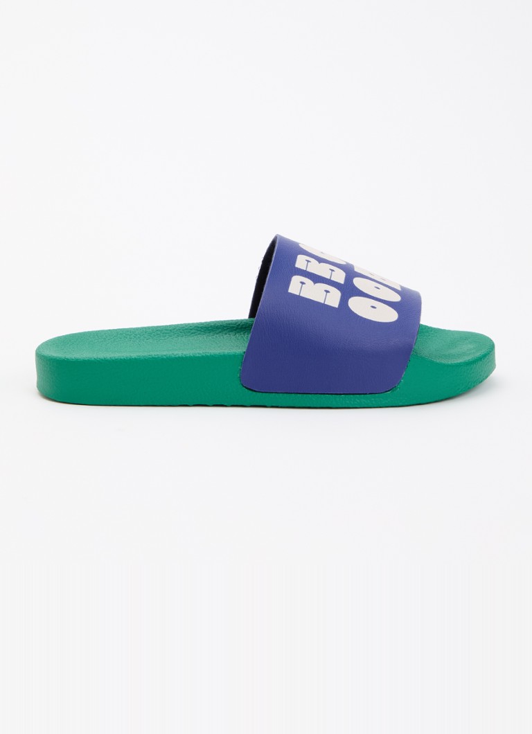 BOBO CHOSES Jongens Slipper met logo in de kleur Groen, maat: 30