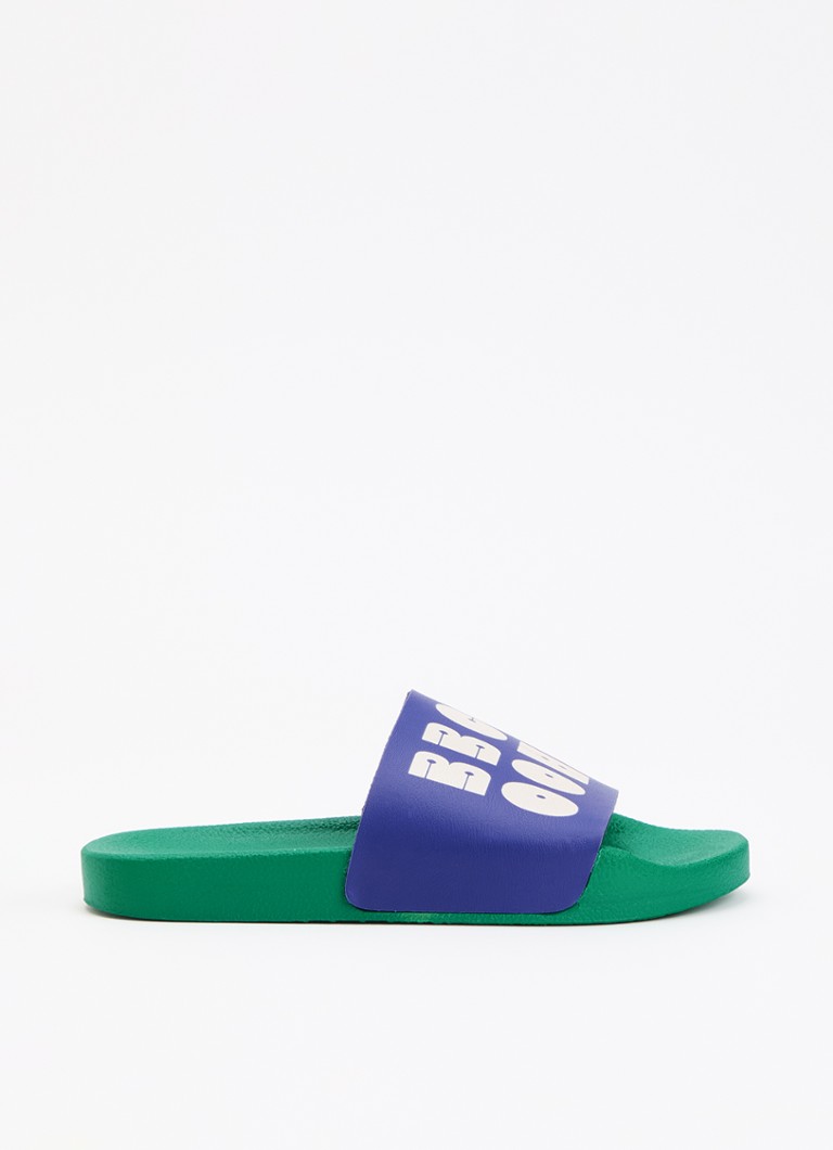 BOBO CHOSES Jongens Slipper met logo in de kleur Groen, maat: 34