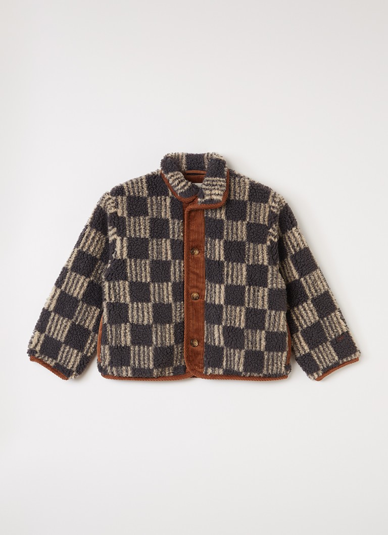 BOBO CHOSES Jongens Almost Moire jack van teddy in de kleur Grijs, maat: 8Y-9Y=128