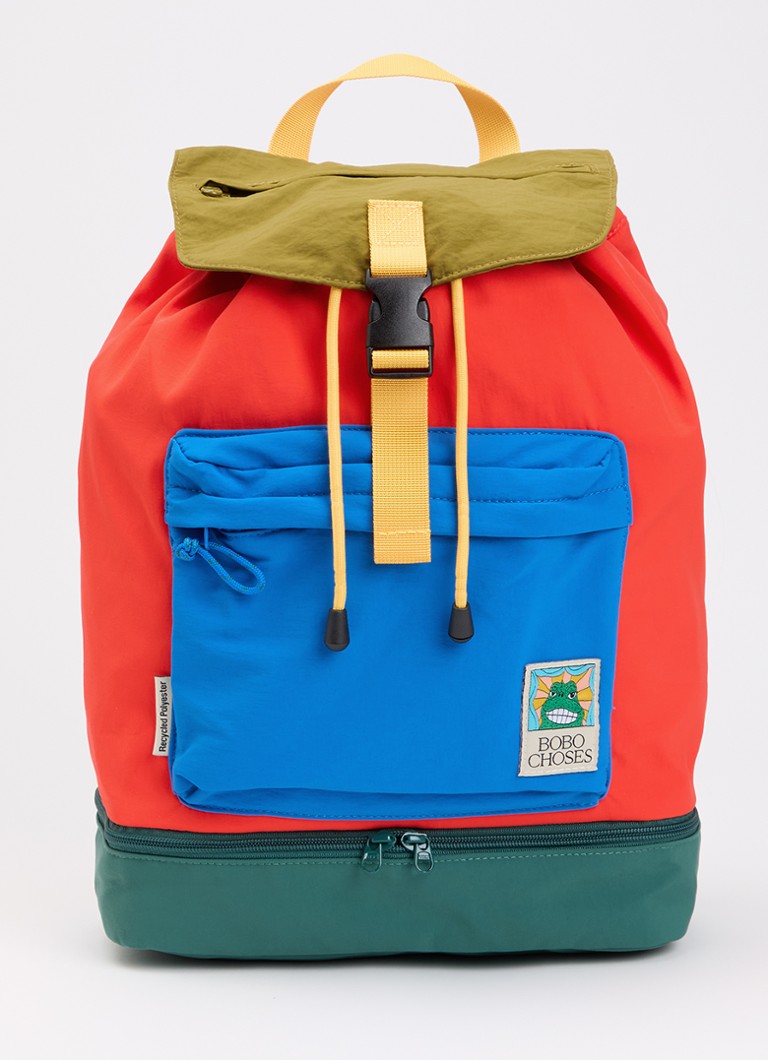 BOBO CHOSES Beast Tag rugzak met colour blocking Rood - Deal