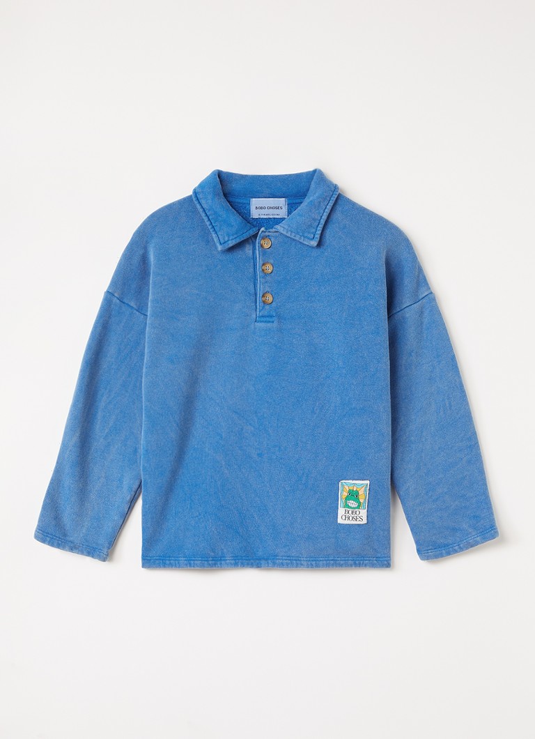 BOBO CHOSES Jongens Sweater met polokraag in de kleur Blauw, maat: 4Y-5Y=104