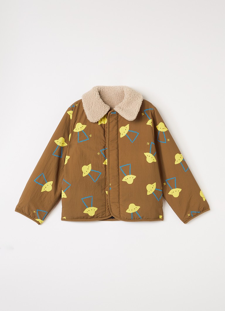BOBO CHOSES Jongens Reversible jack van teddy in de kleur Bruin, maat: 6Y-7Y=116