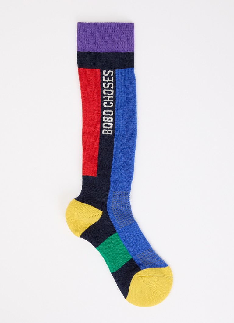 BOBO CHOSES Jongens Skisokken met colour blocking in de kleur Donkerblauw, maat: 29-31