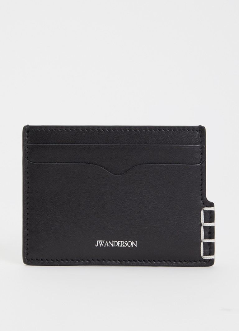 J.W. Anderson Heren Loafer pasjeshouder van kalfsleer in de kleur Zwart, maat: OS