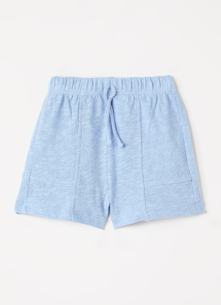 Play Up Jongens Flame straight fit korte broek met trekkoord in de kleur Lichtblauw, maat: 12M=80
